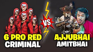 Ajjubhai and Amitbhai Vs 6 Red Criminal Best Clash Squad Gameplay Part 3  Garena Free Fire [upl. by Akilaz]