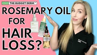 Natural Treatments For Hair Loss  Rosemary Oil Deep Dive  The Budget Dermatologist [upl. by Hakan]