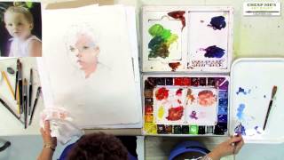 Watercolor Techniques with Janet Rogers  Creating Flesh TonesPart 2 [upl. by Rockefeller398]