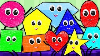 Shapes Song  Shapes Chant  Learn Shapes For Kids  Preschool Videos By Crayons Nursery Rhymes [upl. by Ettenom]