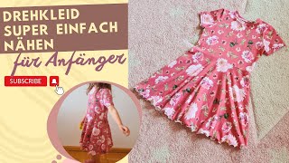 30 min Drehkleid nähen ✂ ohne Schnittmuster ✂ nähen für Anfänger [upl. by Eednam]