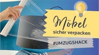 Möbel sicher verpacken  Umzug Tipps  muvora 2019 [upl. by Yllet]