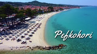 Pefkohori Beach 2023 4K  Πευκορώρι [upl. by Latea]