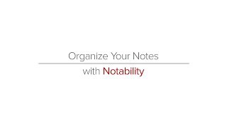 Notability Organize Your Notes [upl. by Ahsekahs]