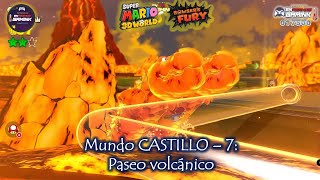 81 Mundo 7 CASTILLO  7 Paseo volcánico 100 😺 Super Mario 3D World  SWITCH [upl. by Sisto912]