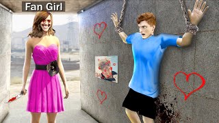 Kidnapped by a CRAZY FAN GIRL in GTA 5 [upl. by Redleh]