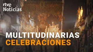 VIERNES SANTO ESPAÑA se VUELVE a LLENAR las PROCESIONES de penitentes  RTVE Noticias [upl. by Lorena]