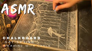 ASMR chalkboarddrawing a rainy dayreally relaxing and satisfying video for a well sleep [upl. by Martyn]