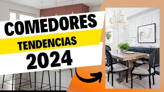 ✅ COMEDORES MODERNOS 2024 COLORESESTILOS👉Tendencias mesas sillas lámparas🚨 [upl. by Damien]