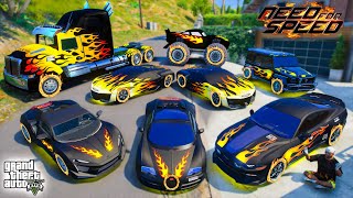 GTA 5  Stealing NEED FOR SPEED CARS with Franklin Real Life Cars 85 [upl. by Aimas10]