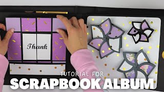 Large Scrapbook Album Tutorial  Scrapbook Ideas [upl. by Arand]