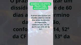 Dissídio Coletivo Prazo para Ajuizamento na OAB [upl. by Ocana592]