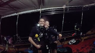 Koh Tao Thailand TERRIFYING NIGHT DIVING PADI Certification at Sairee Cottage [upl. by Borries282]