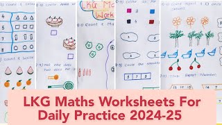 LKG Daily Practice Worksheets 202425LKG Class Maths Daily Practice WorksheetsLKG Class Maths [upl. by Boak]