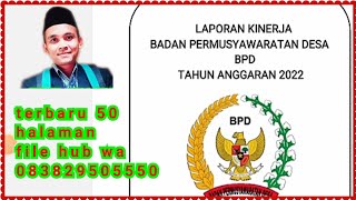 CONTOH FILE LAPORAN KINERJA BPD TERBARU tahun 20222023 BPD WAJIB BUAT [upl. by Moreland971]