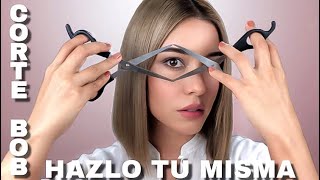 COMO HACERTE EL CORTE BOB TU MISMA  Despunte de cabello corto  MELENA [upl. by Jac]