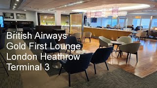 British Airways Galleries First lounge London Heathrow Terminal 3 [upl. by Carmena]