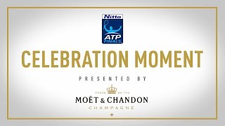 Moet Moment Dimitrov Wins Nitto ATP Finals 2017 [upl. by Nylzor290]