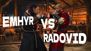 Nilfgaard vs Redania Emhyr vs Radovid  Fist Fight  Seven Cats Inn  Novigrad  Storyboard UI  4K [upl. by Ahtebbat]