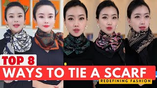 The 8 dressing stylish scarf tutorial  Scarf styles for girls dress Part83 scarfstyle styletips [upl. by Lanta]