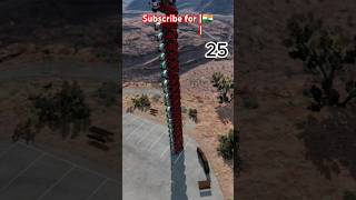 25 cars tower fall  beamng drive  beamng fortuner  indian car  beamngdrive beamng video [upl. by Aiouqahs463]