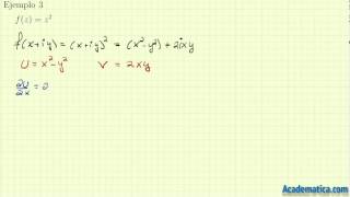 Ejemplos de ecuaciones de cauchyriemann [upl. by Jezabelle]