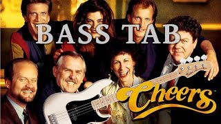 Cheers Theme BASS TABs [upl. by Houser282]