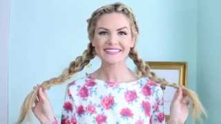 TUTORIAL  Dutch Pigtails  How To Put In Extensions for Pigtails [upl. by Nosna]