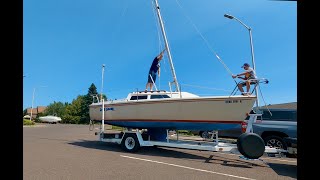 Time Lapse Mast Raising Catalina 22 [upl. by Notsle]