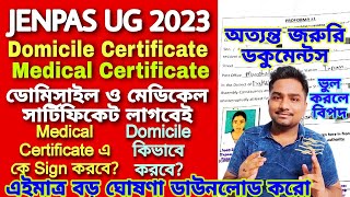 JENPAS UG 2023 Domicile certificateJENPAS UG Medical certificate 2023JENPAS UG 2023 Counselling [upl. by Winters]