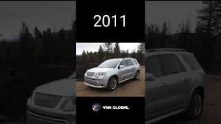 Evolution Of GMC Acadia 20072024 shorts [upl. by Akerahs116]