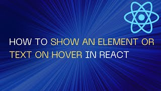 How to Show an Element or Text on Hover in React [upl. by Garreth]