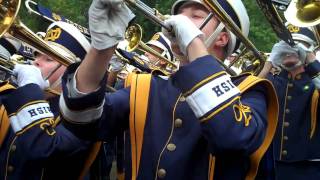 Notre Dame Band Fight Song Marching Across Campus [upl. by Anwahsal823]