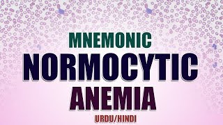 Mnemonic Normocytic Anemia  UrduHindi [upl. by Odranar]