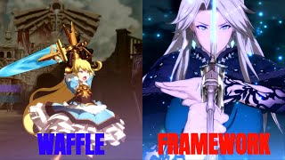 GBVSR High Level Gameplay Waffle Charlotta VS Framework Katalina [upl. by Fabrice]