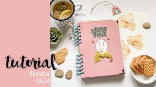 Tutorial Cómo hacer una libreta fácil encuadernada y con scrapbooking  NUNUSITE [upl. by Toms]