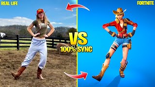 FORTNITE DANCES IN REAL LIFE Line Dancin Austin Vicblends Tiktok and Icon Series Dances [upl. by Nyrb49]