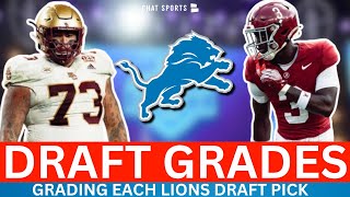 Lions Draft Grades All 7 Rounds From 2024 NFL Draft Ft Terrion Arnold Ennis Rakestraw Sione Vaki [upl. by Bridie]