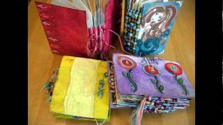 Make an Art Journal By Recycling Greetings Cards Tutorial Part I [upl. by Labina]