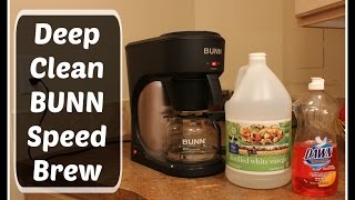 HOW TO Deep Clean BUNN Speed Brew coffee maker using vinegar [upl. by Gettings]