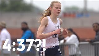 Sophomore Elizabeth Leachman Clocks SecondFastest 1600m EVER In Texas High School History [upl. by Ailices]