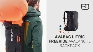 AVABAG LiTRIC FREERIDE avalanche backpack English  ORTOVOX [upl. by Clellan]