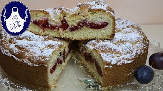 Pflaumen  Kuchen mit Teiggitter ganz lecker [upl. by Aremihc]