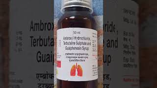 Ambroxol Hydrochloride Terbutaline Sulphate and Guaiphenesin Syrup Uses in Hindi [upl. by Rowena]