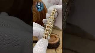 Golden armor  cubic bracelet with diamonds [upl. by Kalmick]