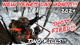 NEW YEARS DAY 2024 HUNTSSHOTS FIRED NY Holiday Season Muzzleloader Hunts [upl. by Hugues543]