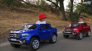 Big Toys Direct 12V Mercedes Benz X Class Kids Ride On Truck [upl. by Atnamas616]