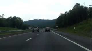 New York State Thruway Interstate 87 Exits 21A to 21B southbound [upl. by Sarene]