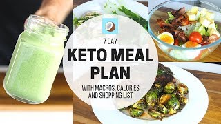 KETOGENIC DIET Meal Plan  7 DAY FULL MEAL PLAN for Beginners [upl. by Delos667]