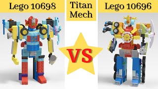 Lego classic 10696 VS 10698  Titan Mech  DIY instruction  building ideas [upl. by Behre]